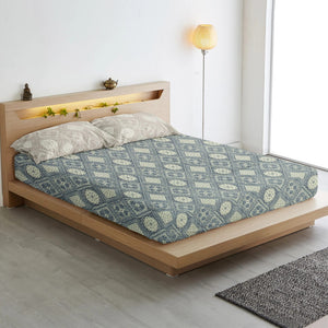 Floral Cotton Fitted Bedsheet(300 TC) -Multicolor online in India