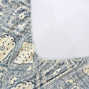 Floral Cotton Fitted Bedsheet(300 TC) -Multicolor online in India