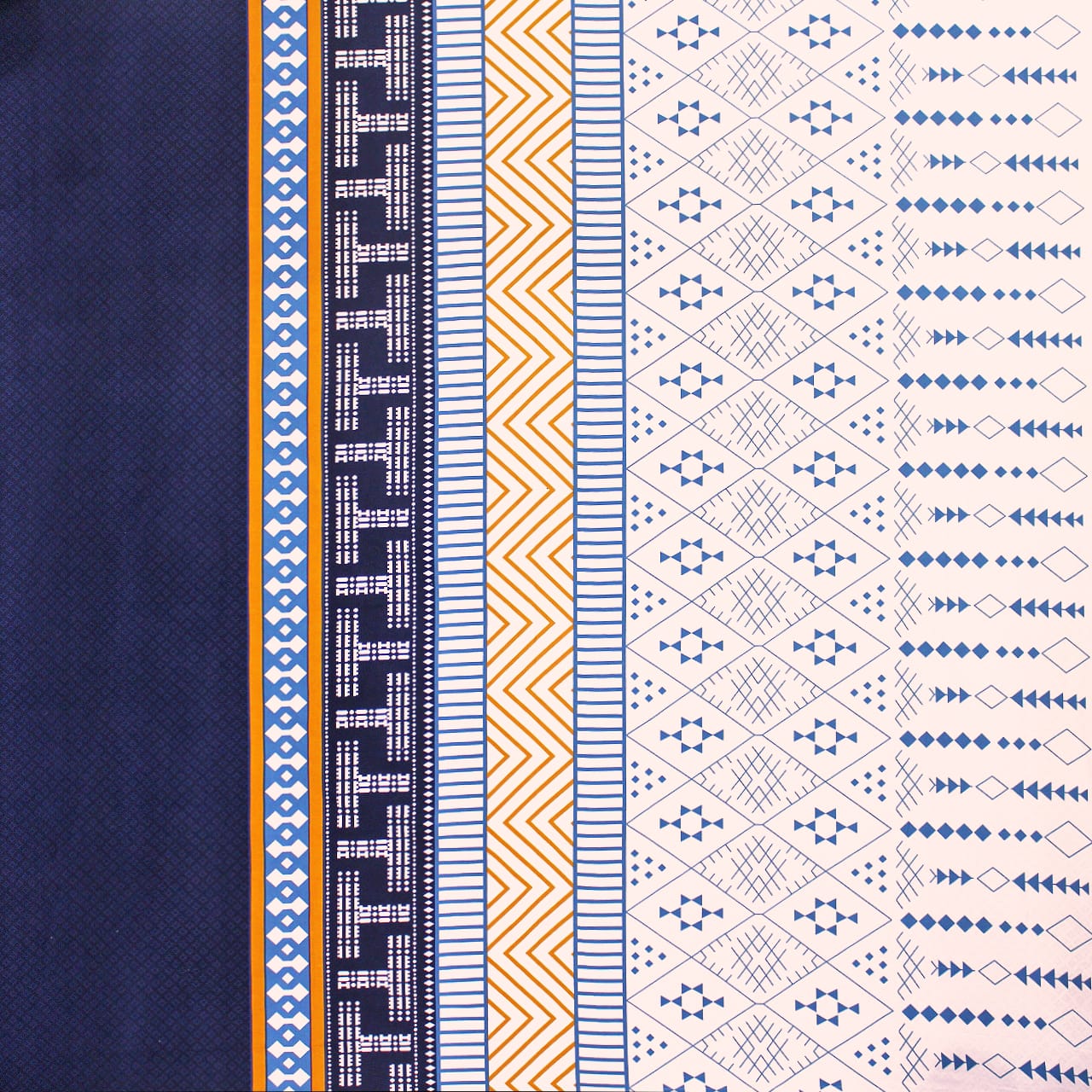Geometrical Cotton Flat Bedsheet(300 TC) -Multicolor online in India
