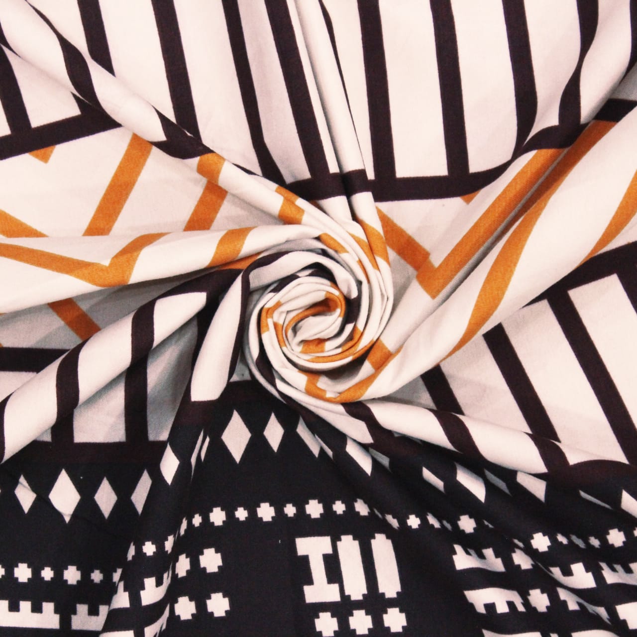 Geometrical Cotton Fitted Bedsheet(300 TC) -Multicolor online in India