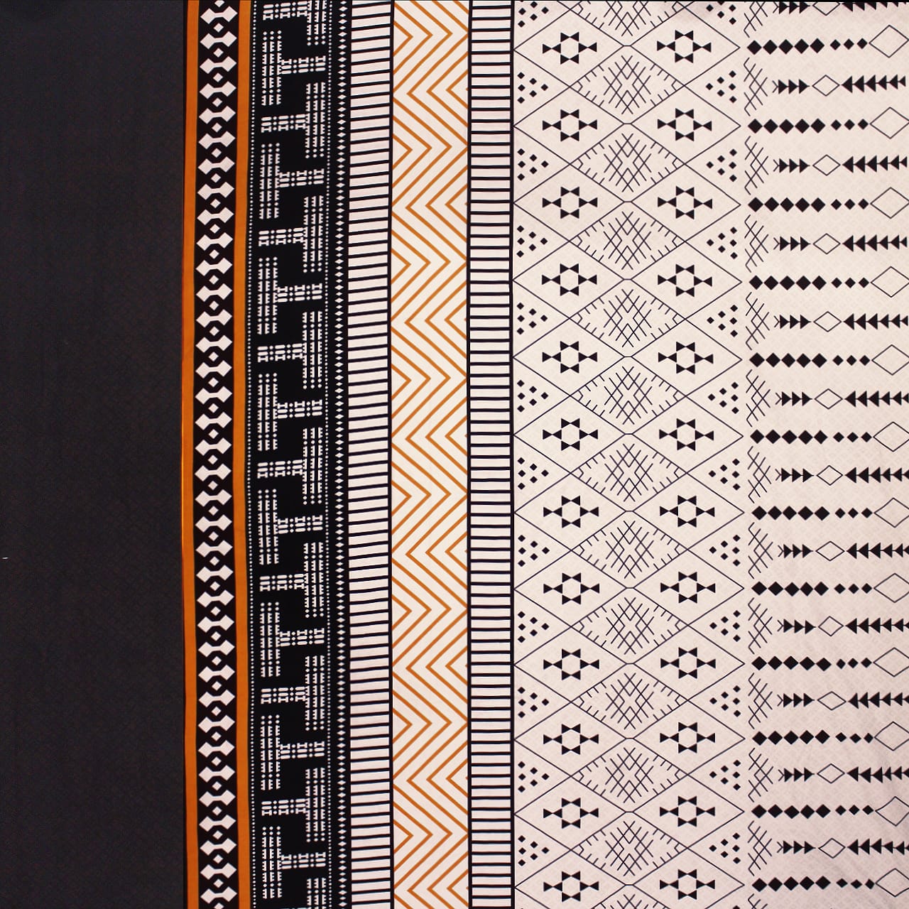 Geometrical Cotton Flat Bedsheet(300 TC) -Multicolor online in India
