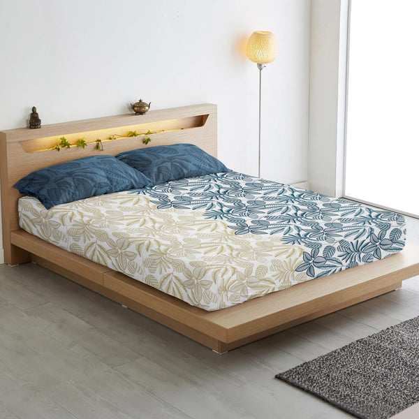 Floral Cotton Flat Bedsheet(300 TC) -Multicolor online in India