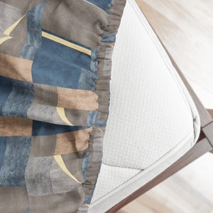 Geometrical Cotton Fitted Bedsheet(300 TC) -Multicolor online in India