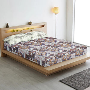 Abstract Cotton Fitted Bedsheet(300 TC) -Multicolor online in India