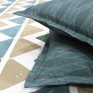 Geometrical Cotton Fitted Bedsheet(300 TC) -Multicolor online in India