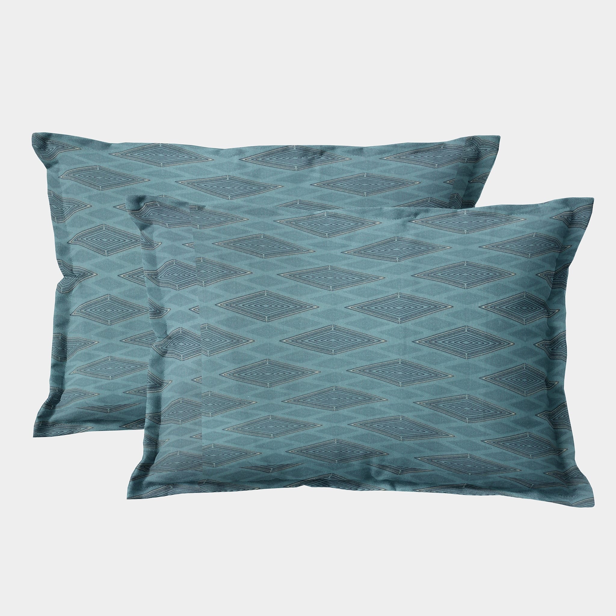 Geometrical Cotton Fitted Bedsheet(300 TC) -Multicolor online in India