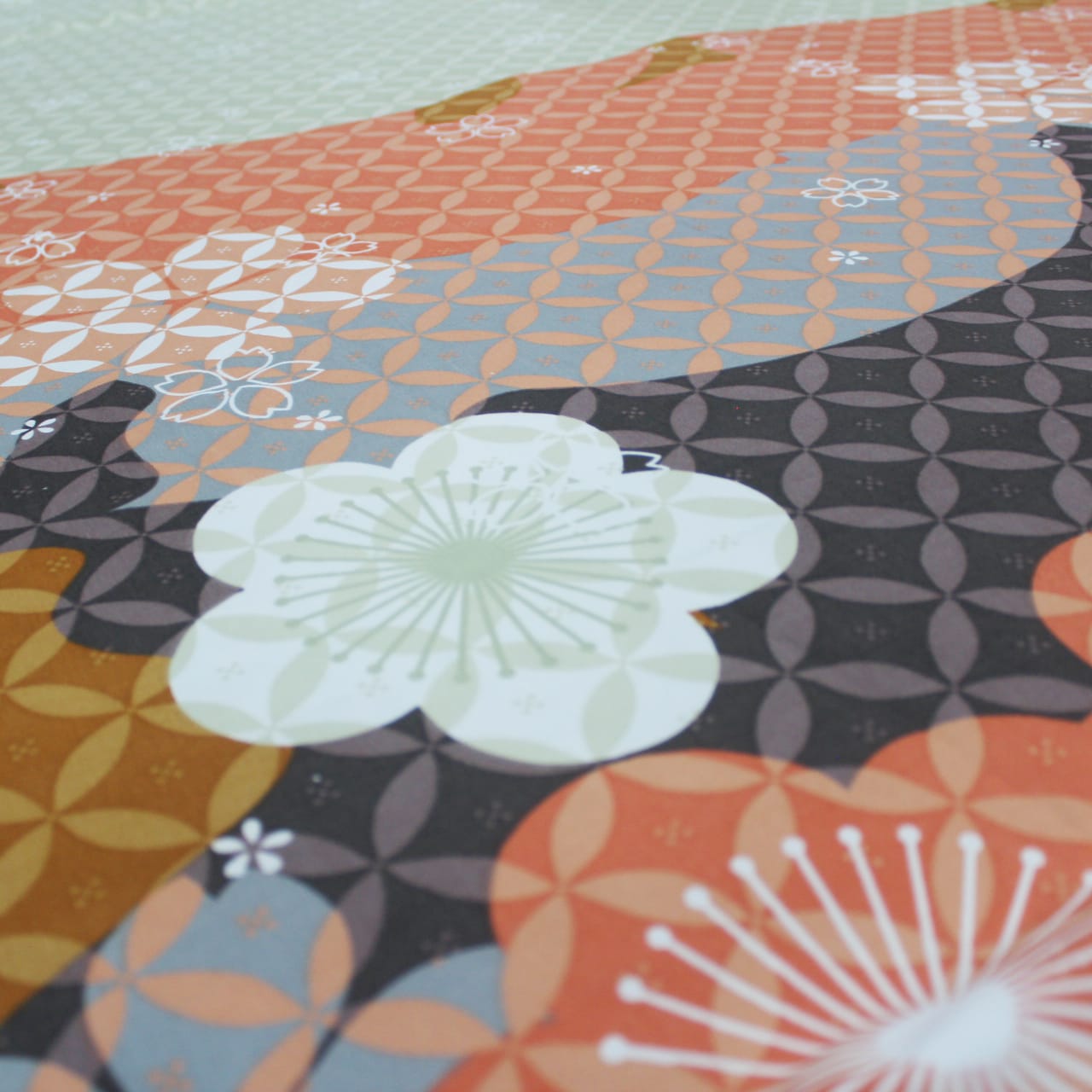 Floral Cotton Fitted Bedsheet(300 TC) -Multicolor online in India