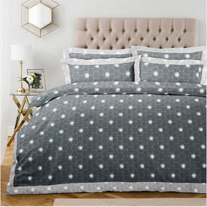 Pearl Texture Geometrical print 300TC Cotton Dohar Comforter In Grey At Best Prices