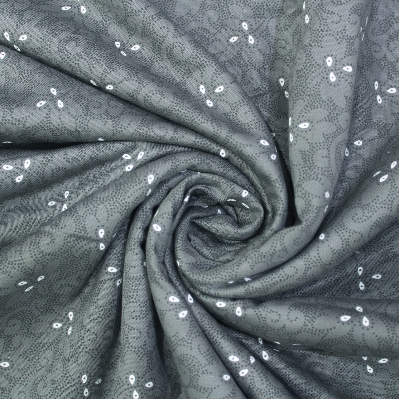 Pearl Texture Floral Print 300TC Cotton Dohar Comforter In Grey At Best Prices
