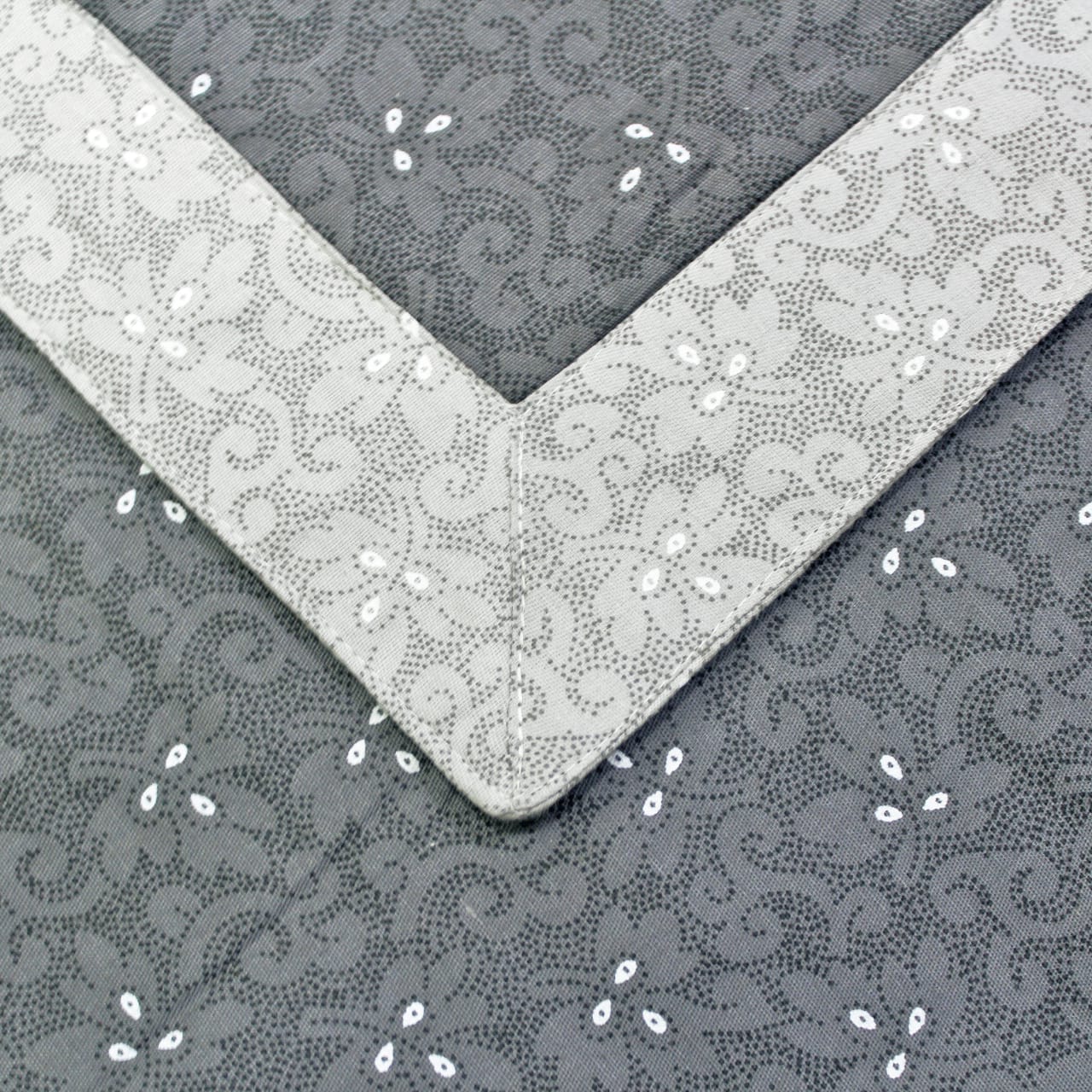 Pearl Texture Floral Print 300TC Cotton Dohar Comforter In Grey At Best Prices