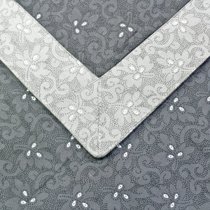Pearl Texture Floral Print 300TC Cotton Dohar Comforter In Grey At Best Prices