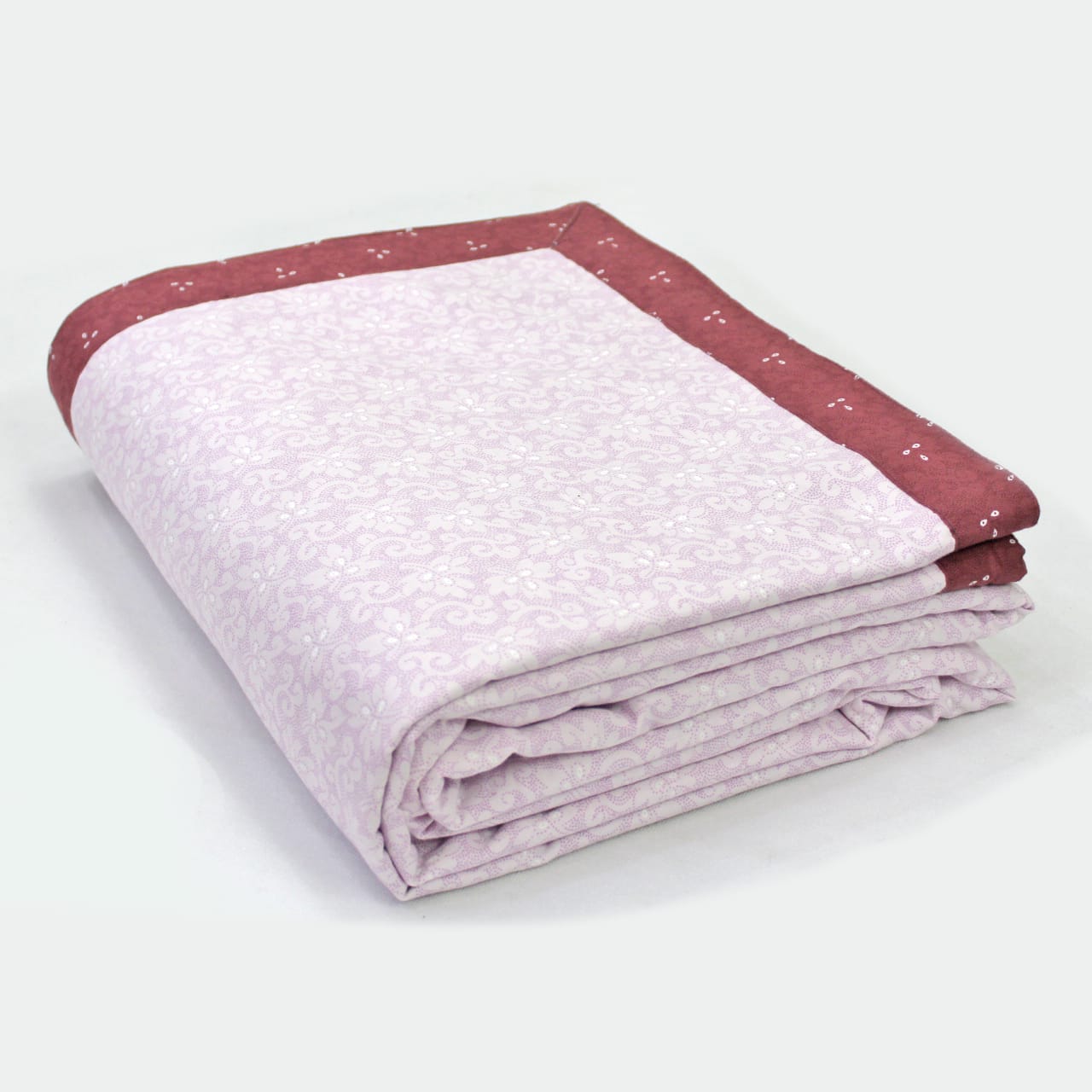 Pearl Texture Floral Print 300TC Cotton Dohar Comforter In Pink At Best Prices