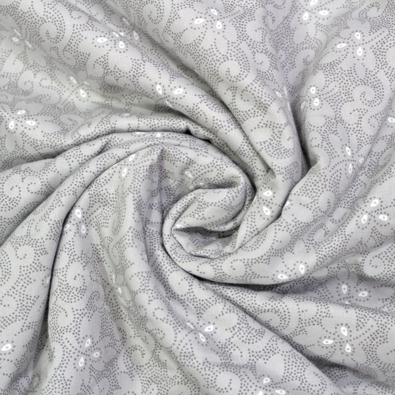 Pearl Texture Floral Print 300TC Cotton Dohar Comforter In Silver At Best Prices