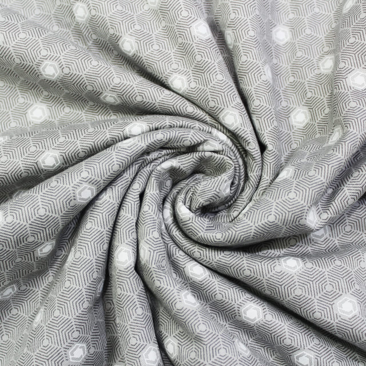 Pearl Texture Geometrical Print 300TC Cotton Dohar Comforter In Silver At Best Prices
