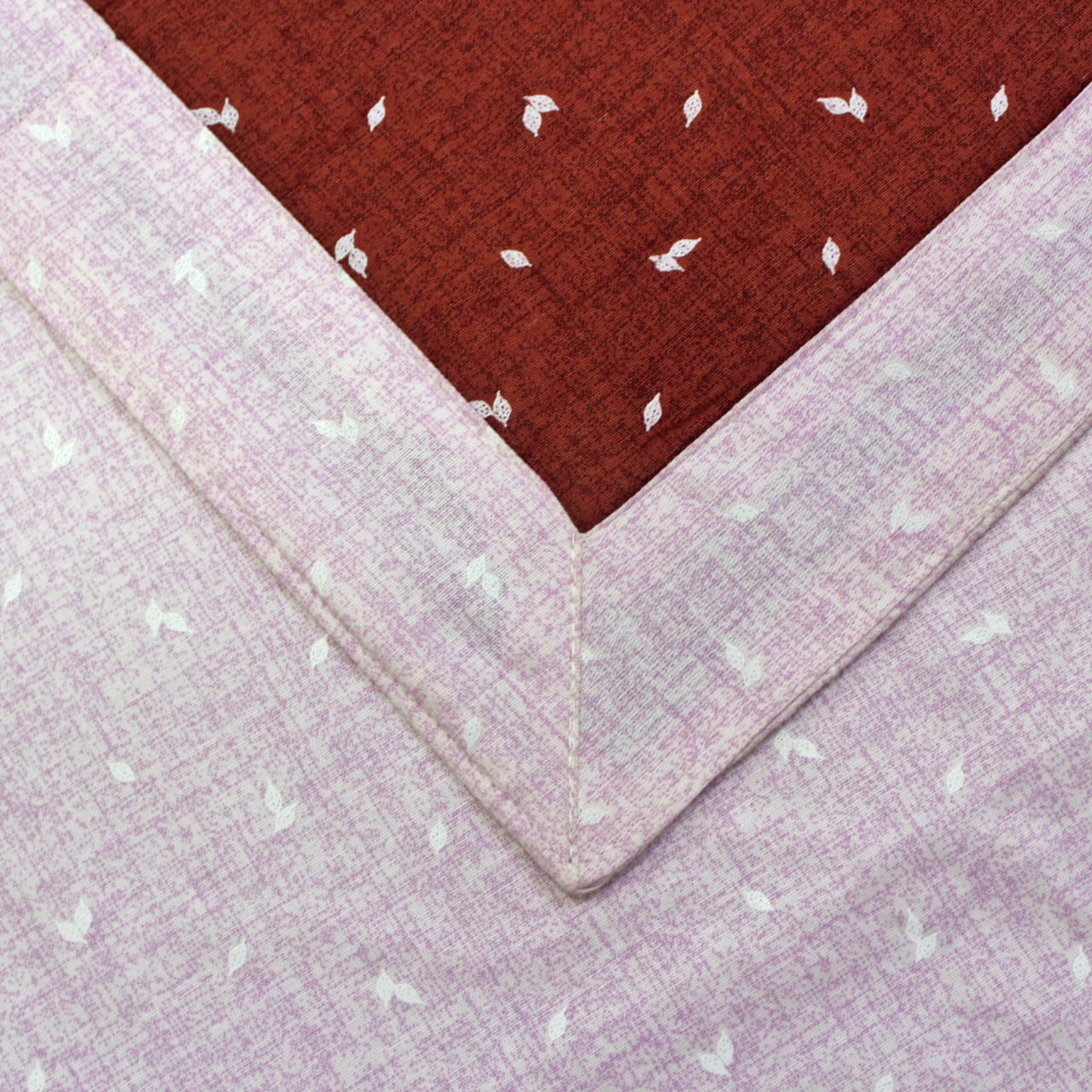 Pearl Texture Floral Print 300TC Cotton Dohar Comforter In Maroon At Best Prices