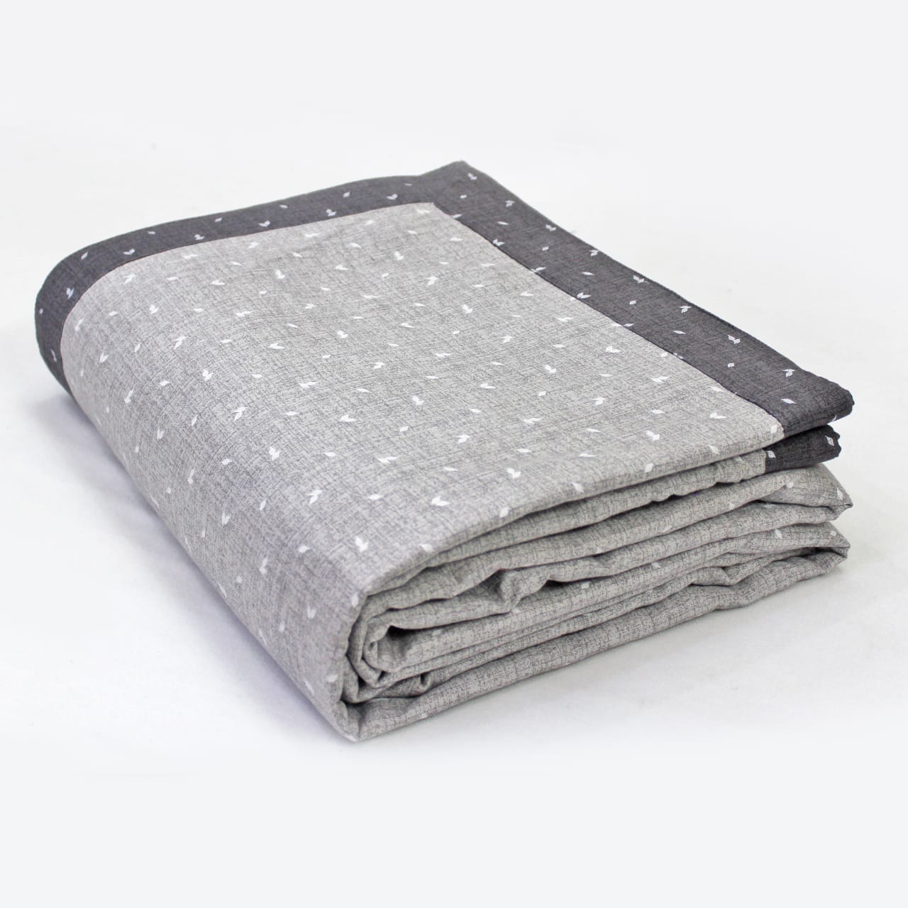 Pearl Texture Floral Print 300TC Cotton Dohar Comforter In Silver At Best Prices