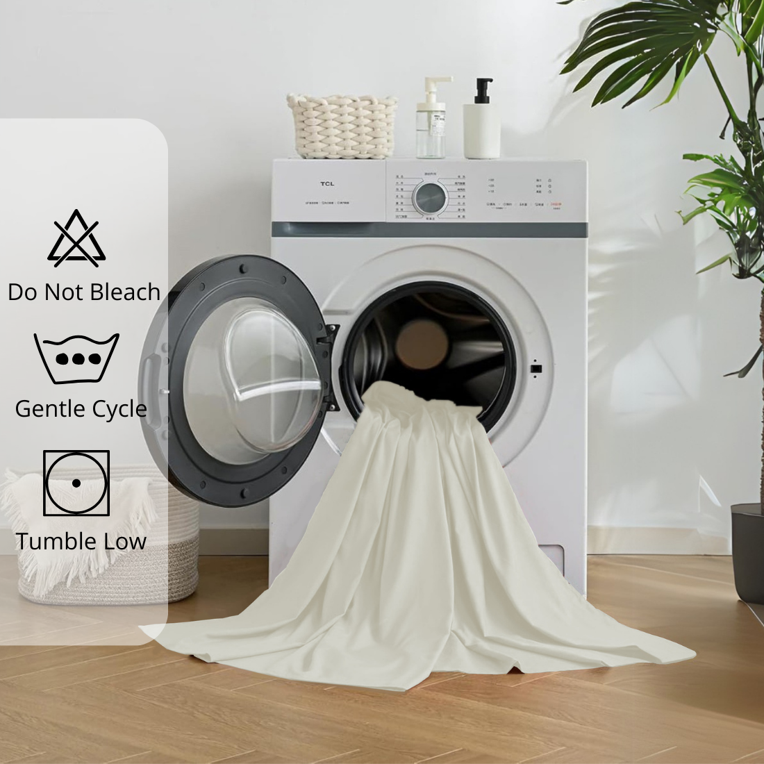 Plain Cotton Satin 400 TC Fitted Bedsheet Machine Washable

