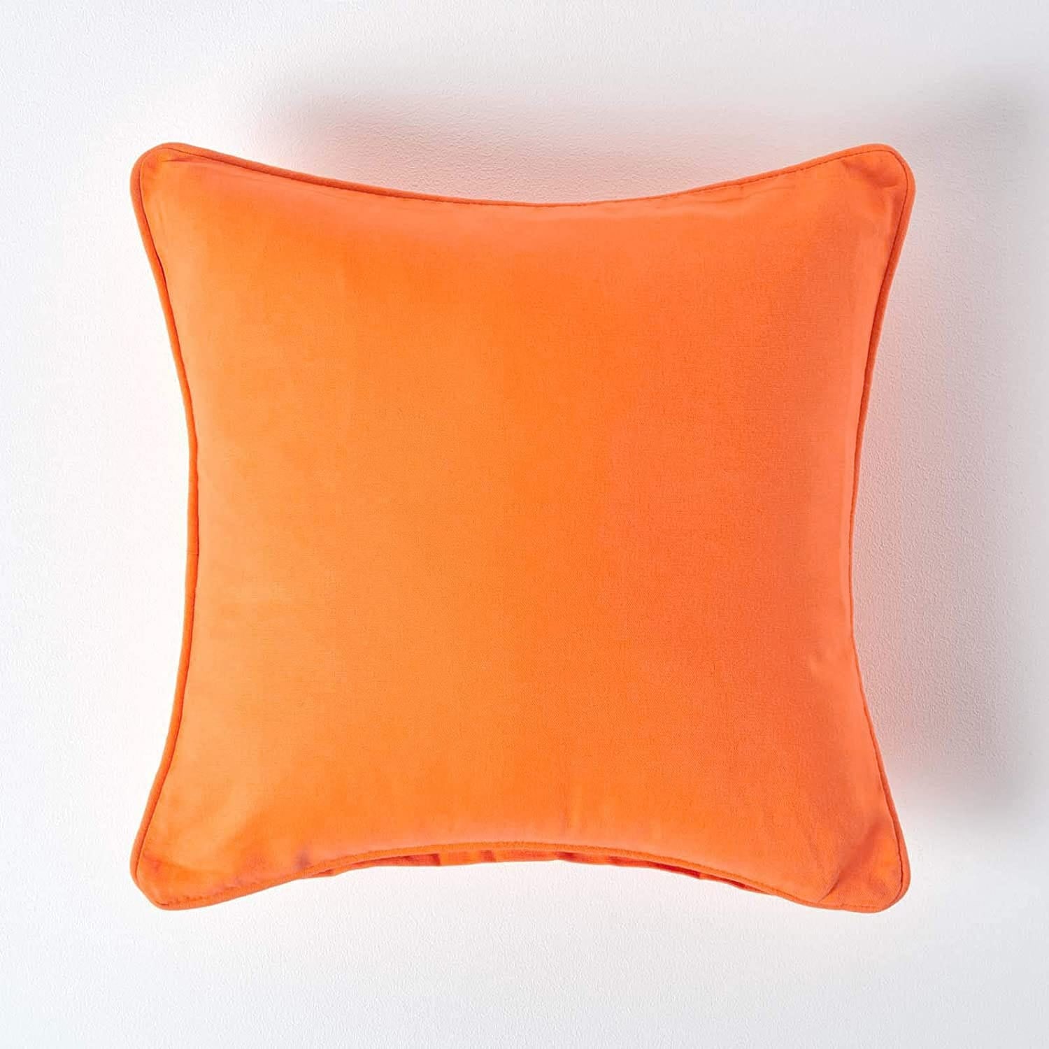 Plain Cotton Decorative Cushion Cover 1 Pc in Orange online at best prices