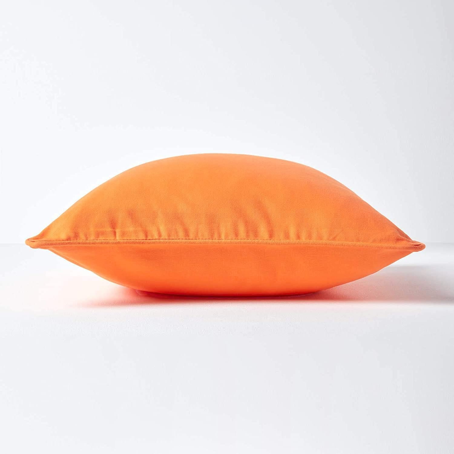 Plain Cotton 1 Pc Decorative Cushion Cover - Orange
