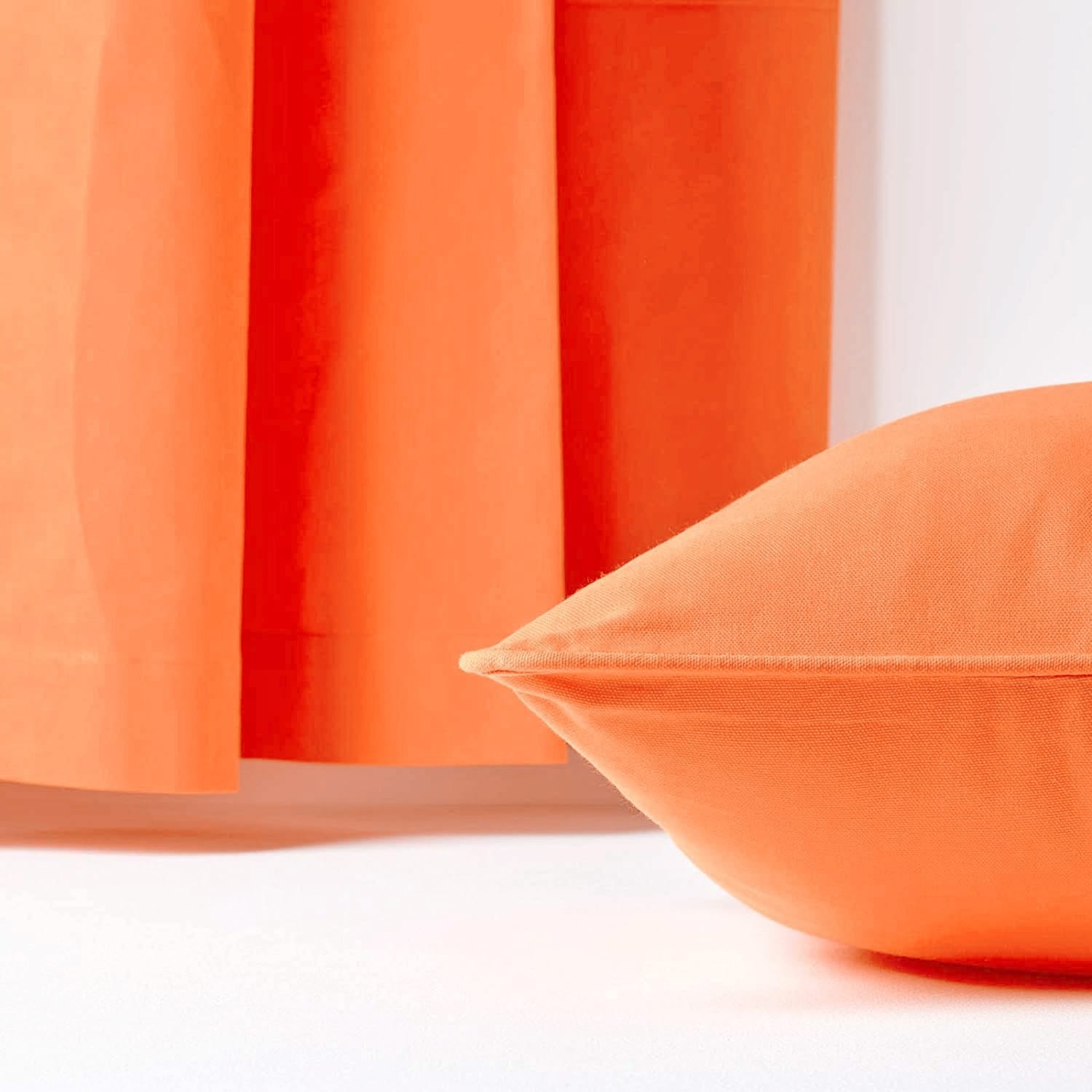 Plain Cotton Decorative Cushion Cover 1 Pc in Orange online at best prices