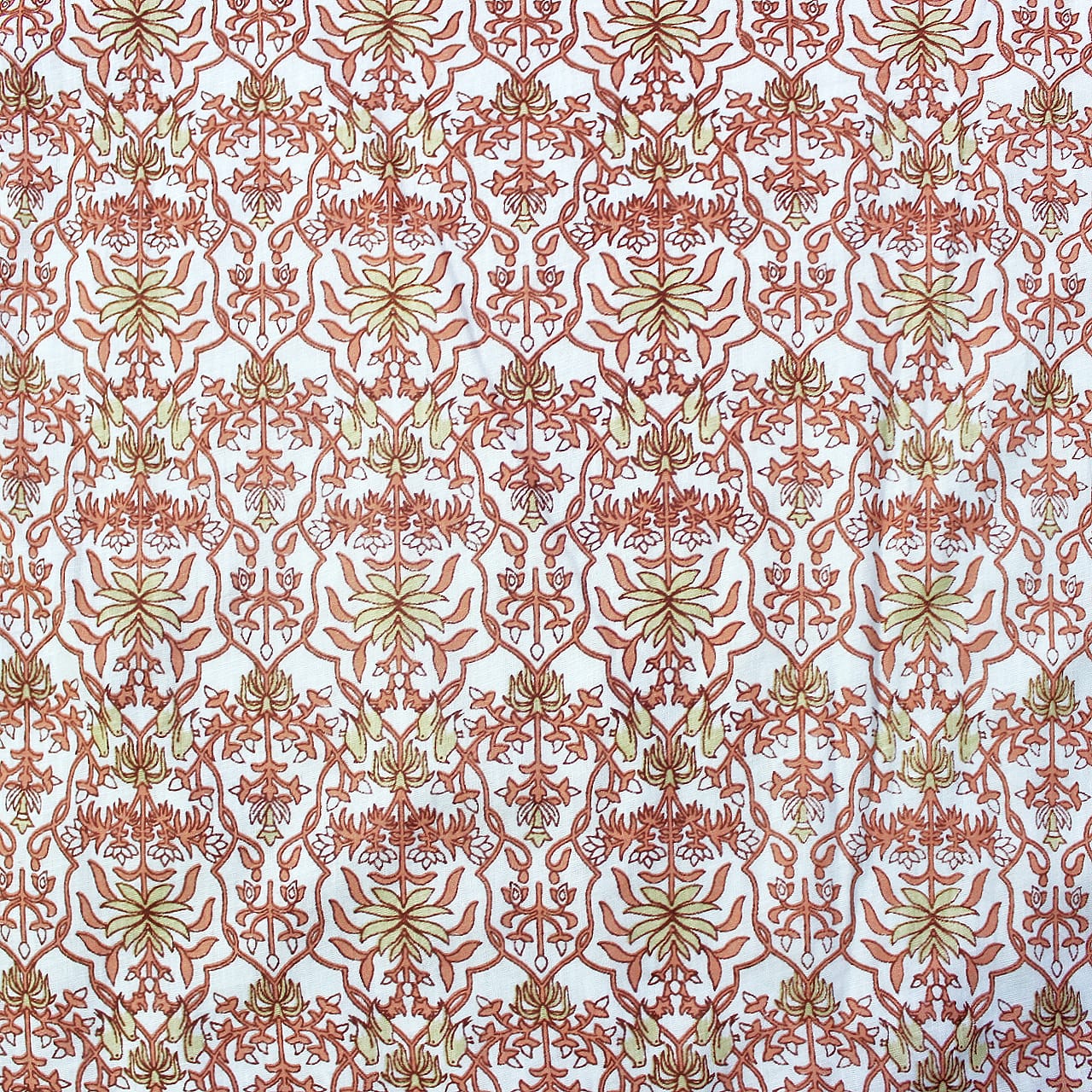 Soft Riva Floral Print Peach Cotton Dohar Online At Best Prices