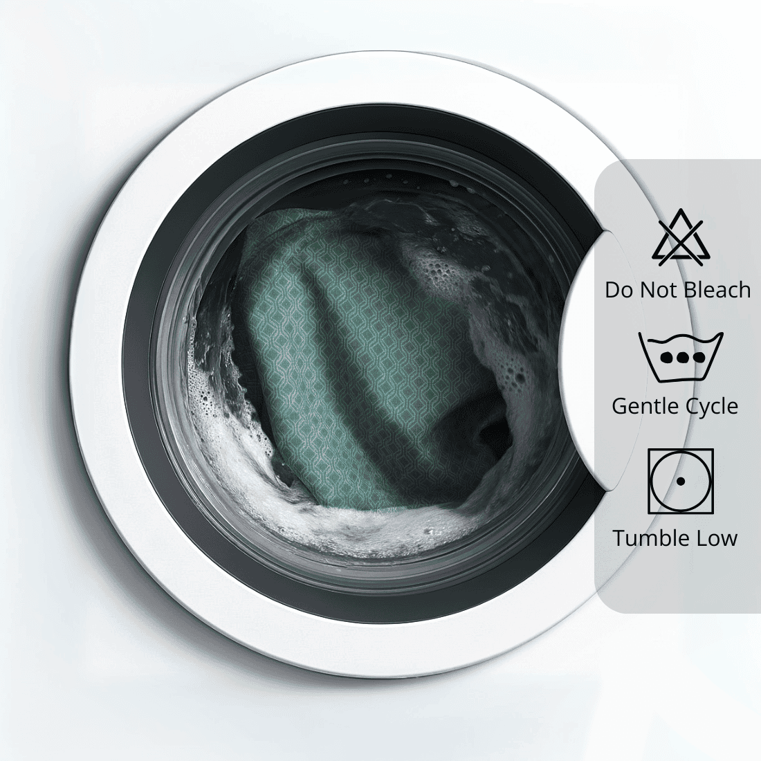 cotton satin bedsheet in washing machine, gentle cycle care instructions