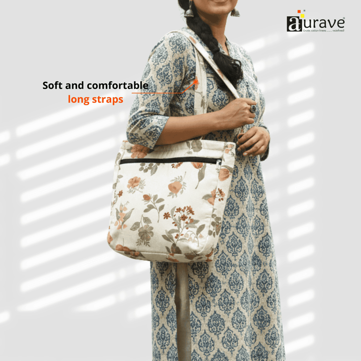 Woman carrying a Shopper/Tote Bag, Mustard