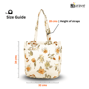 Shopper/Tote Bag, Mustard Size Guide
