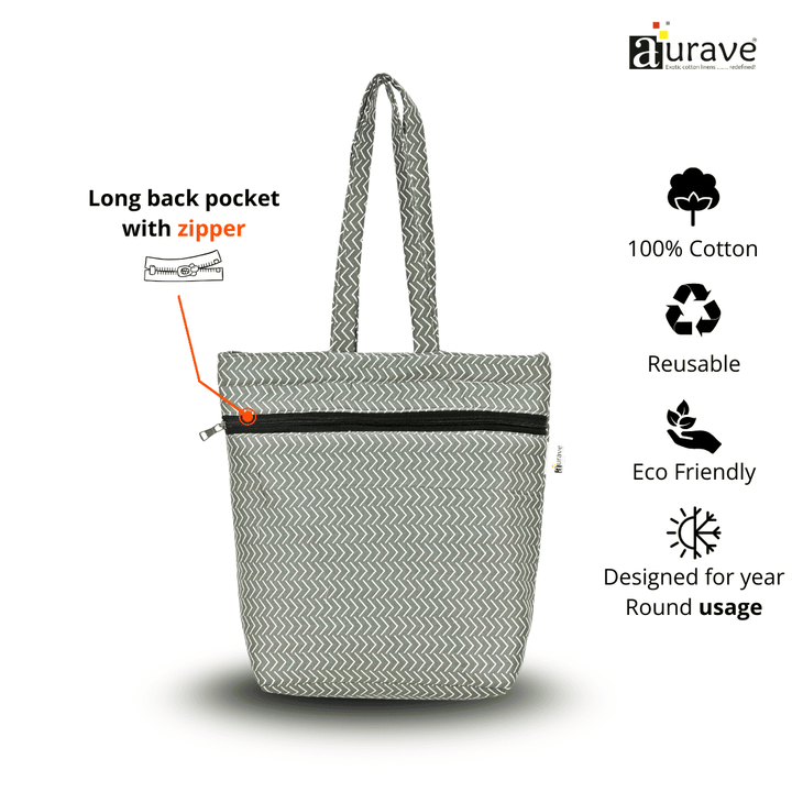 Premium Cotton Lightweight Eco-Friendly Shopper/Tote Bag, Grey