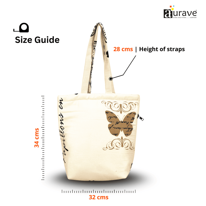 Premium Cotton Lightweight Eco-Friendly Shopper/Tote Bag, Cream