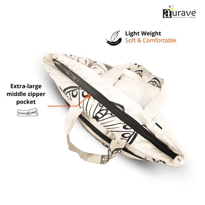 Premium Cotton Lightweight Eco-Friendly Shopper/Tote Bag, Cream