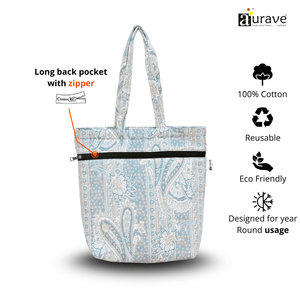Premium Cotton Lightweight Eco-Friendly Shopper/Tote Bag, Blue