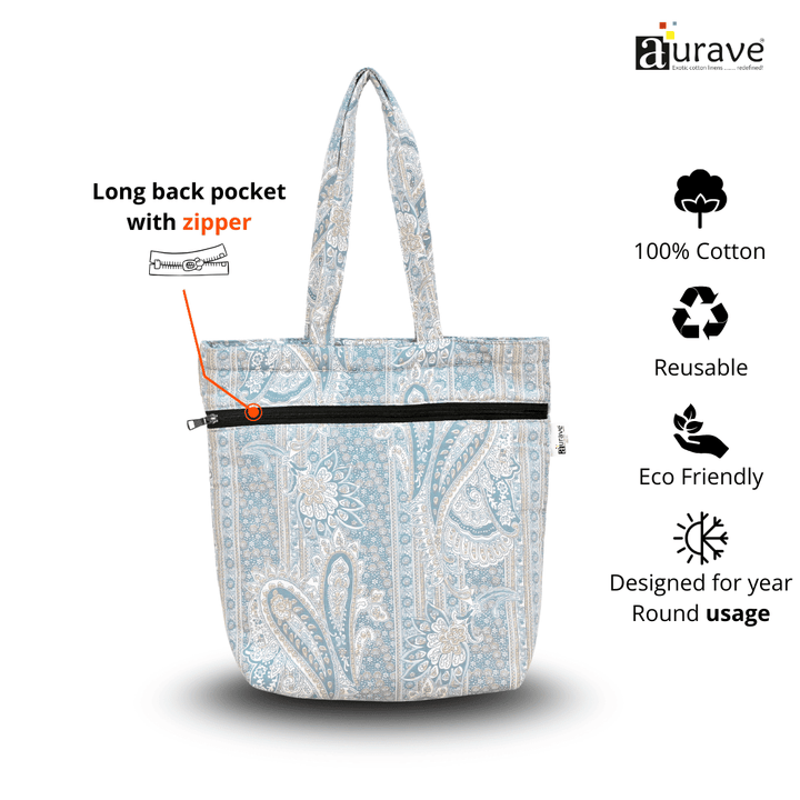 Premium Cotton Lightweight Eco-Friendly Shopper/Tote Bag, Blue