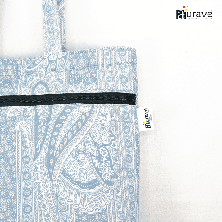 Full View Cotton Lightweight Eco-Friendly Shopper/Tote Bag, Blue