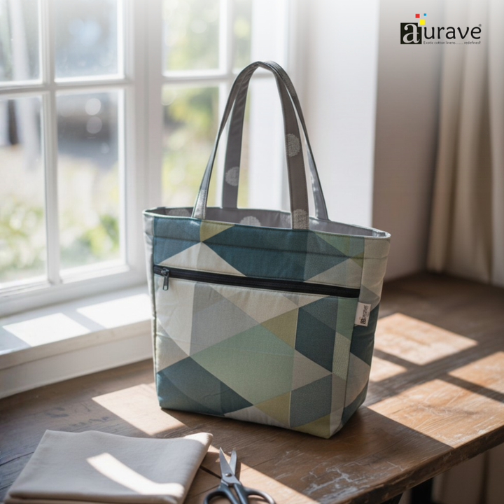 Premium Cotton Lightweight Eco-Friendly Shopper/Tote Bag, Multicolor