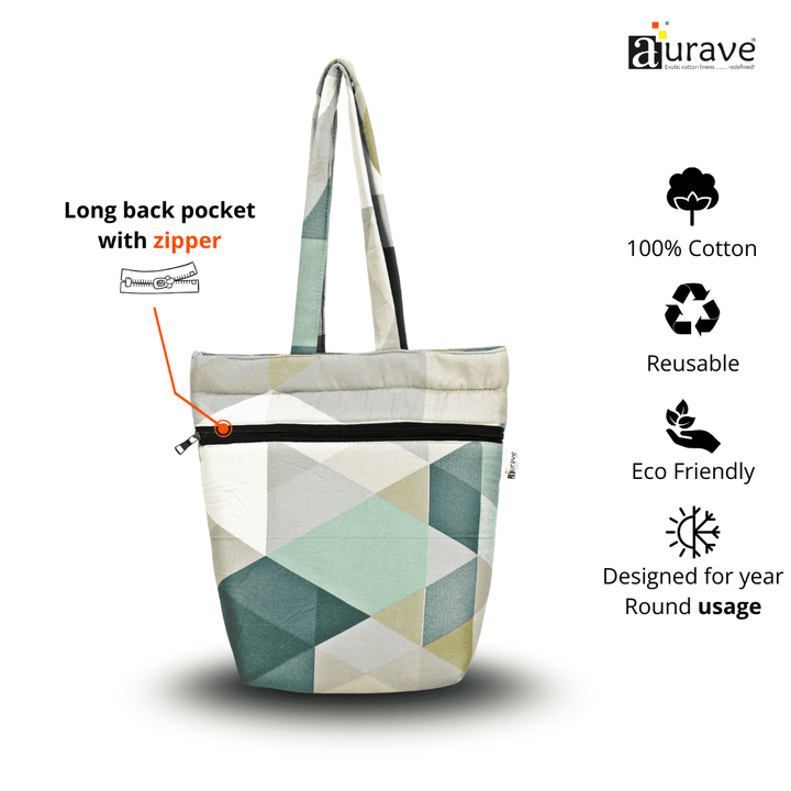 Premium Cotton Lightweight Eco-Friendly Shopper/Tote Bag, Multicolor