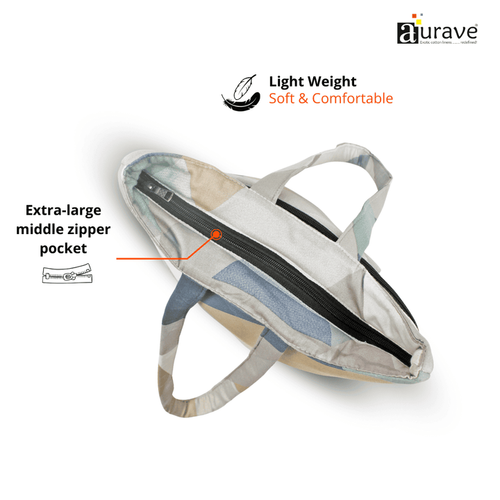 Shopper/Tote Bag, with extra-large middle zipper pocket 