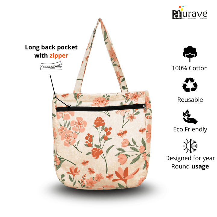 Premium Cotton Lightweight Eco-Friendly Shopper/Tote Bag, Peach