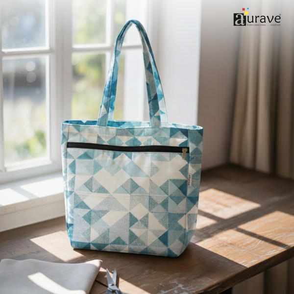 Premium Cotton Lightweight Eco-Friendly Shopper/Tote Bag, Sky Blue