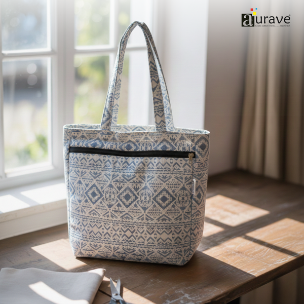 Premium Cotton Lightweight Eco-Friendly Shopper/Tote Bag, Blue