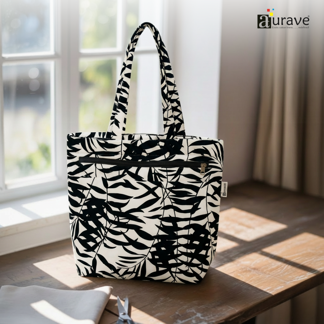 Premium Cotton Lightweight Eco-Friendly Shopper/Tote Bag, Black