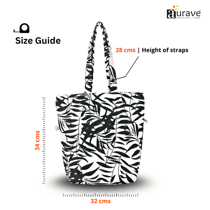 Premium Cotton Lightweight Eco-Friendly Shopper/Tote Bag, Black and size guide 