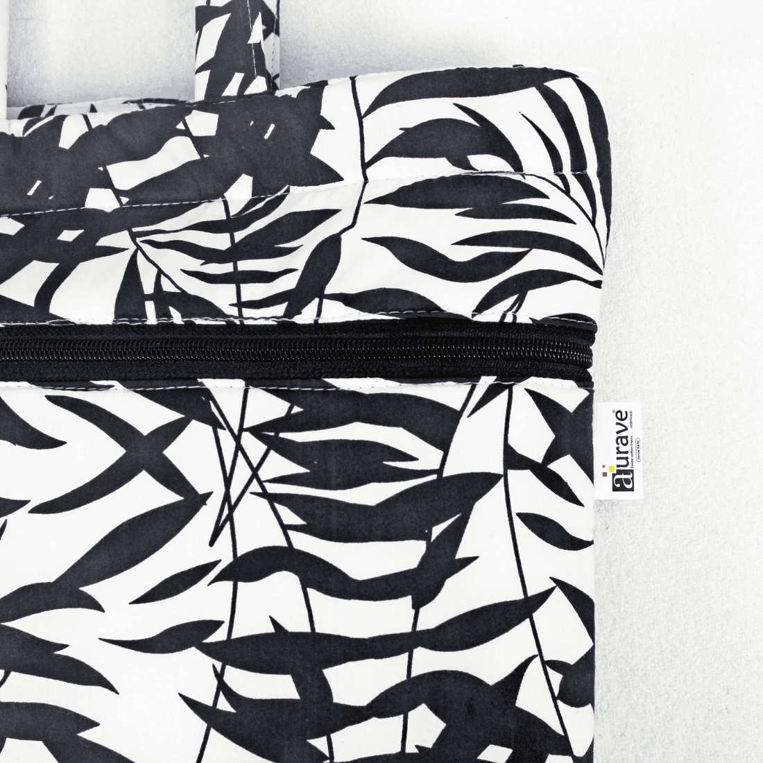Close up View Shopper/Tote Bag, Black