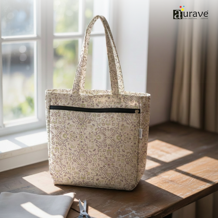 Premium Cotton Lightweight Eco-Friendly Shopper/Tote Bag, Purple