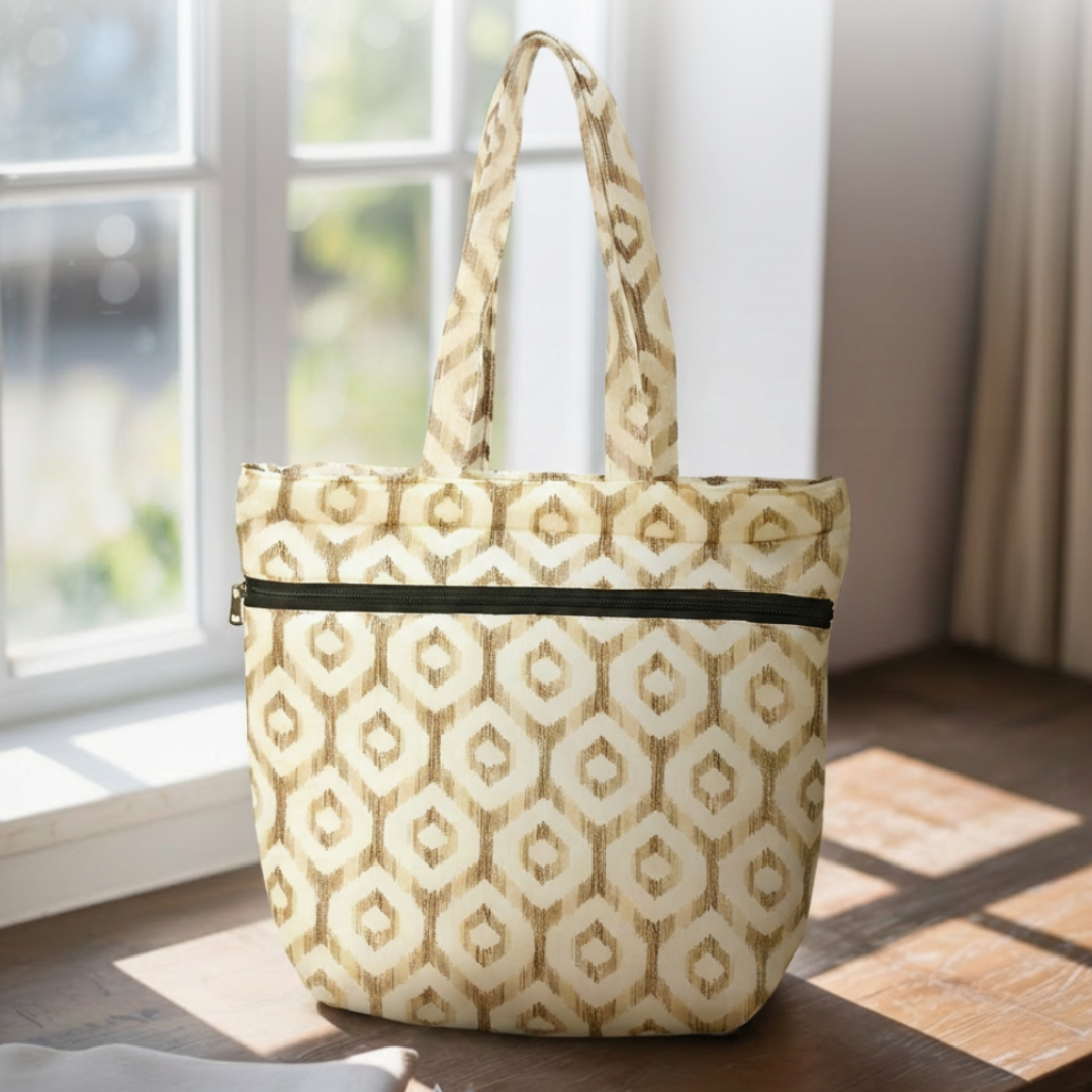 Premium Cotton Lightweight Eco-Friendly Shopper/Tote Bag, Khaki