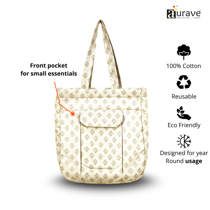 Premium Cotton Lightweight Eco-Friendly Shopper/Tote Bag, Khaki