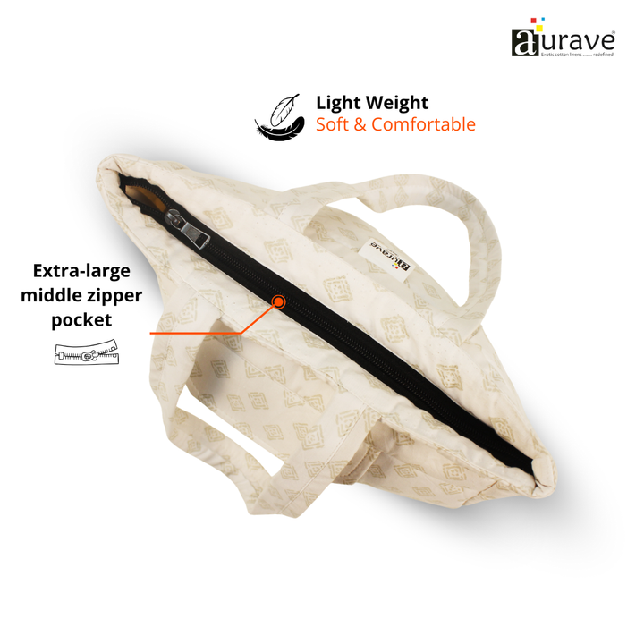 Premium Cotton Lightweight Eco-Friendly Shopper/Tote Bag, Khaki