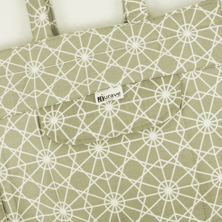 Close up View  Shopper/Tote Bag Khaki