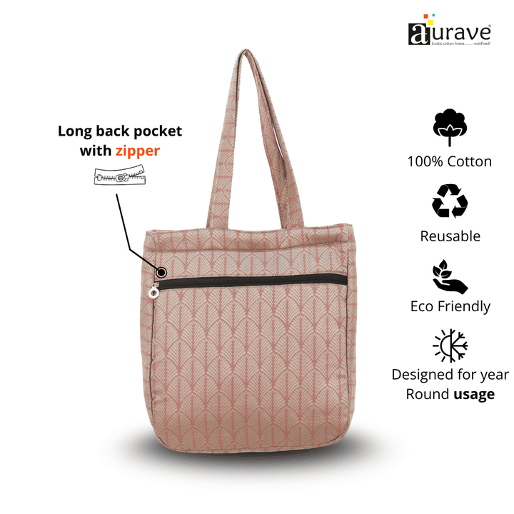 long back pocket and zipper Shopper/Tote Bag, Magenta