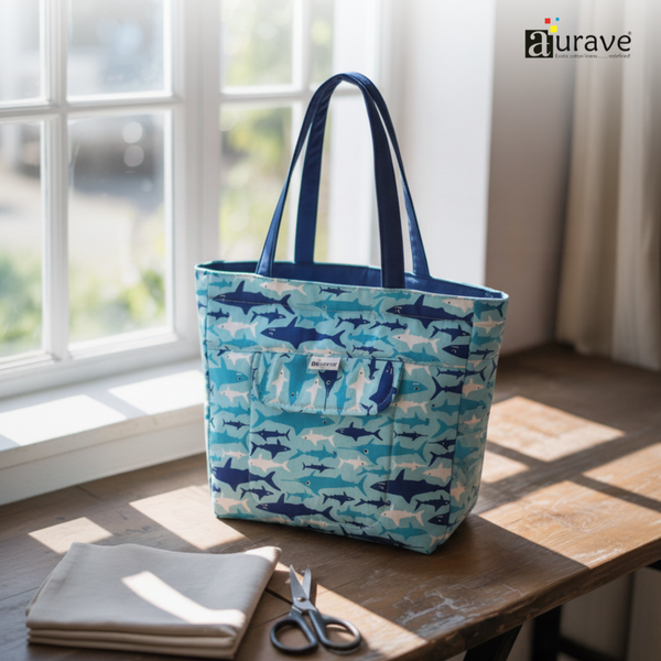 Cotton Lightweight Eco-Friendly Shopper/Tote Bag, Blue